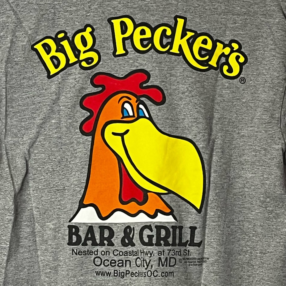 Gildan Heather Gray Graphic Long Sleeve T-Shirt - Picture 2 of 11